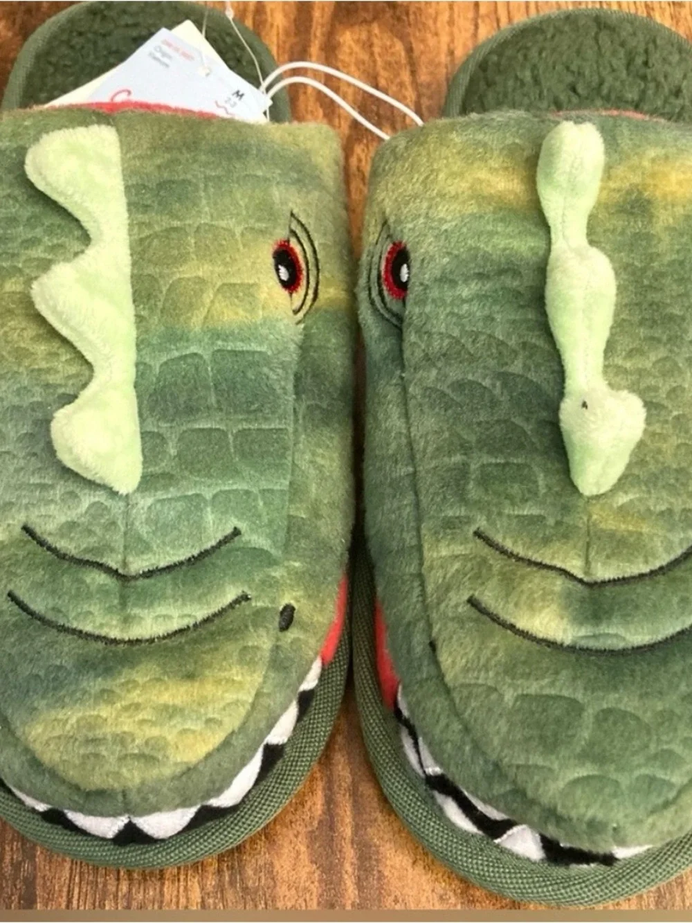 Kids' Dino Scuff Slipper - Cat & Jack™ Green Medium (2/3) new